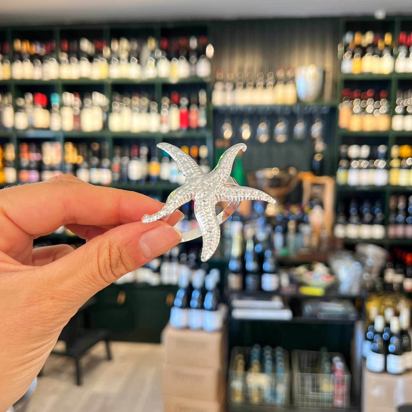 Blåmst Servietringe - Søstjerne sølv