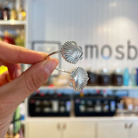 Blåmst Servietringe - Musling sølv