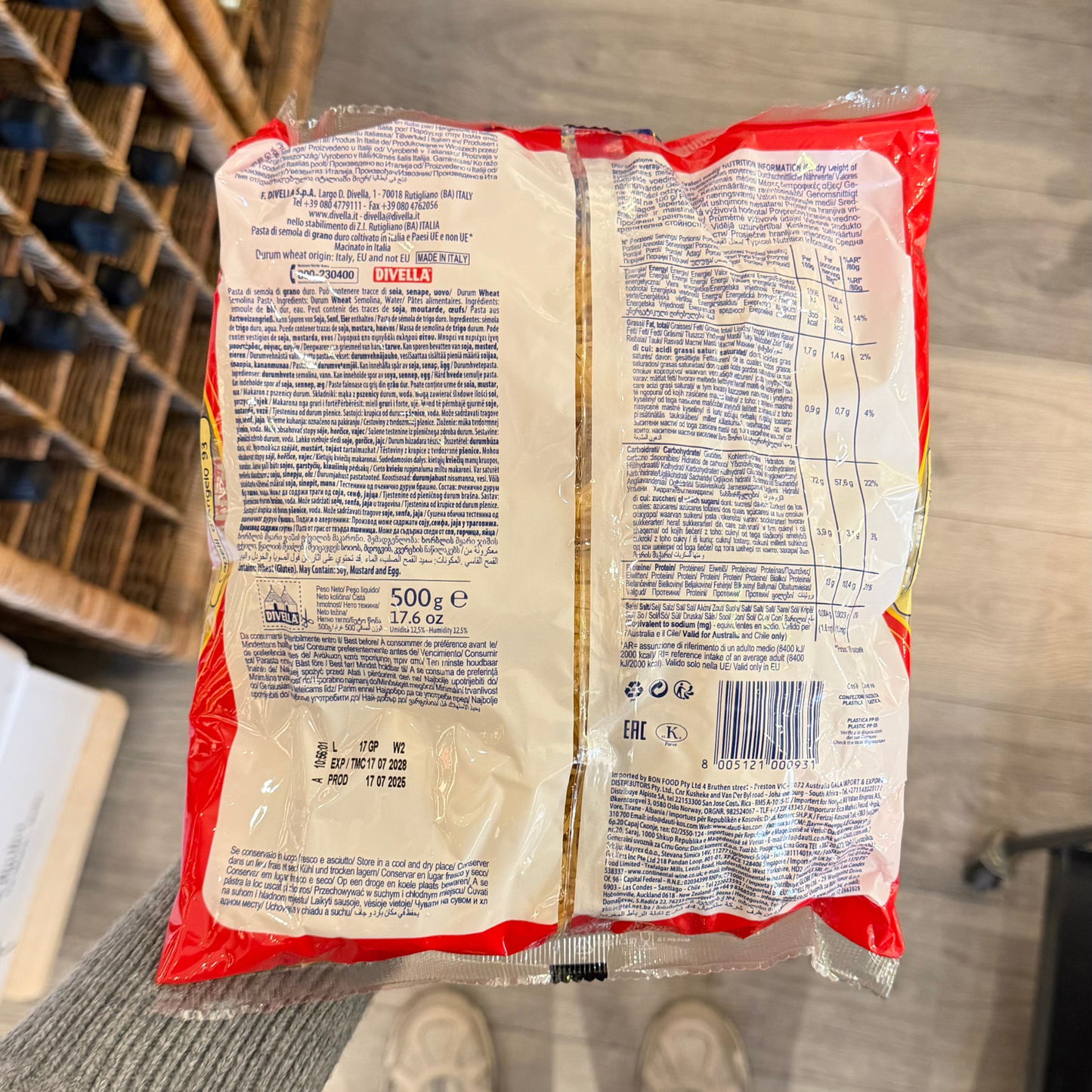 Italiensk Divella Capelli d’Angelo 500 g