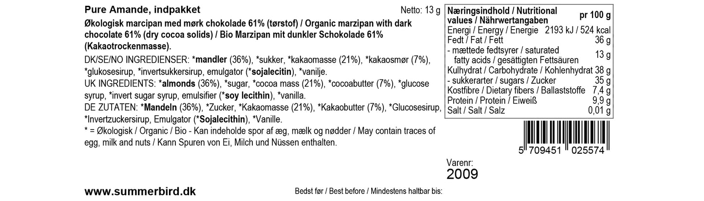 Summerbird Organic Pure Amande Sommerfugl