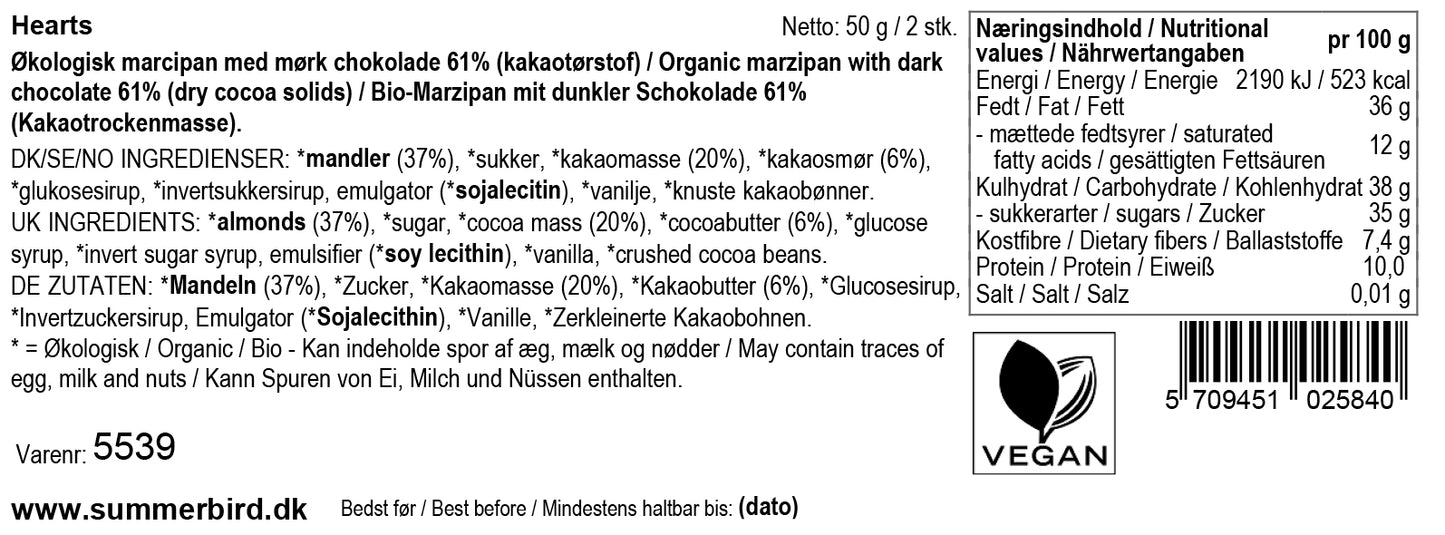 Summerbird Organic Hjerter 2 stk.