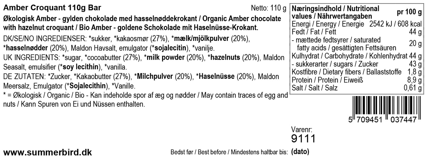 Summerbird Organic Amber Croquant