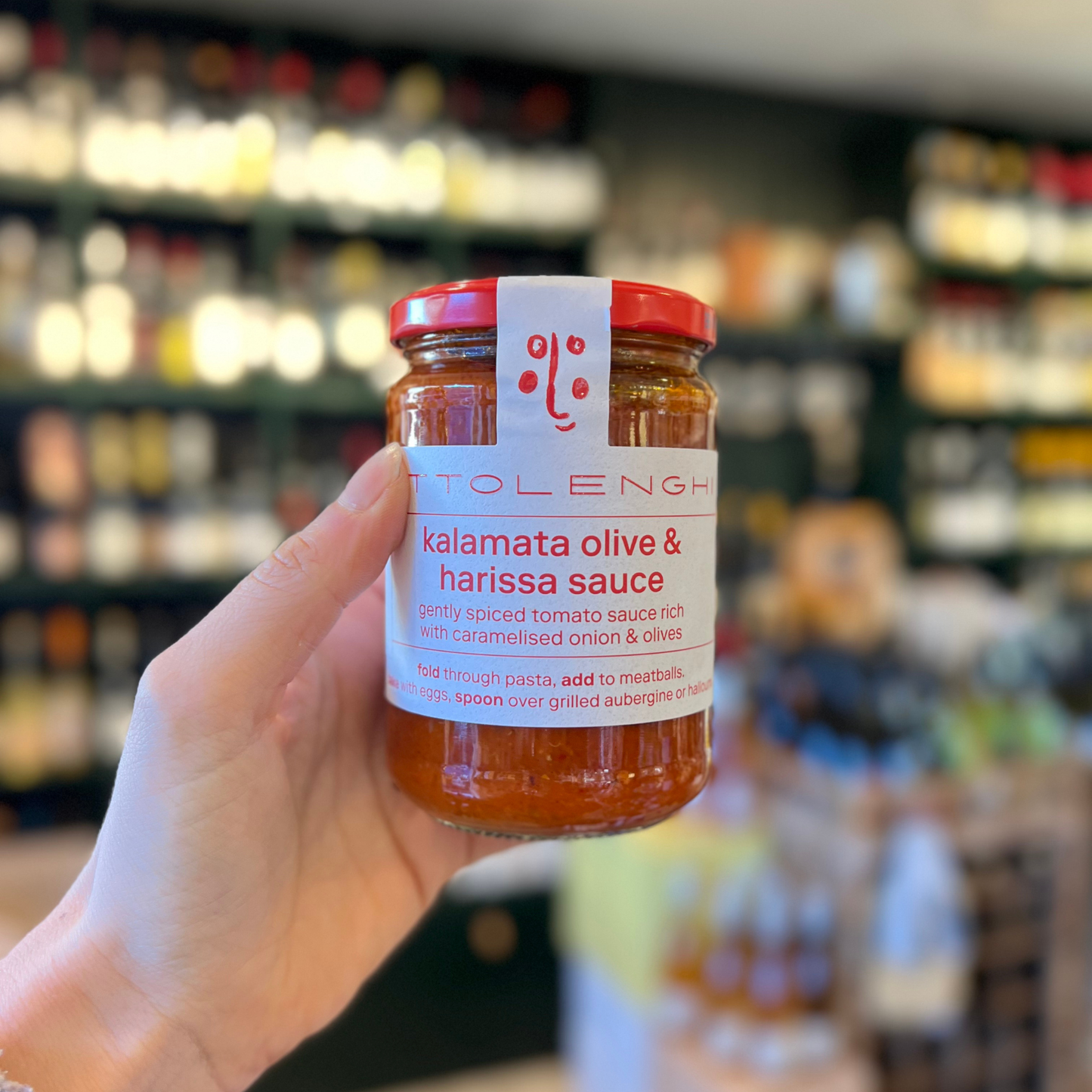 Ottolenghi Kalamata olive & harissa sauce