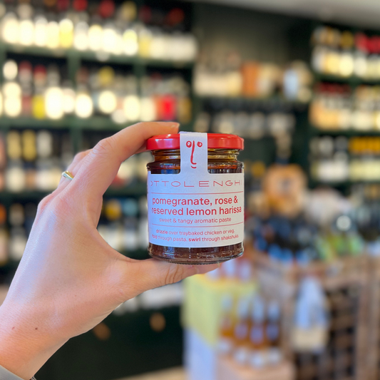 Ottolenghi Pomegranate, rose/lemon harissa