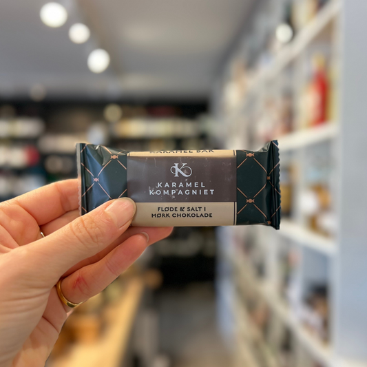 kararmel Kompagniet - Karamel bar, Fløde & salt i mørk chokolade