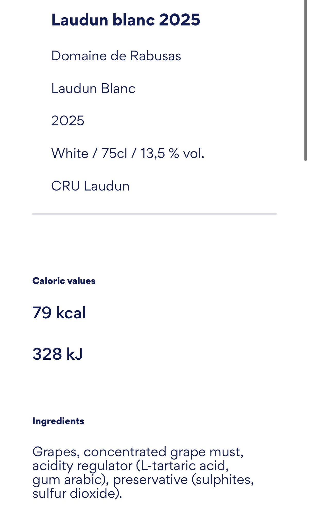 2025 Domaine de Rabusas, Côtes du Rhône Laudun Blanc